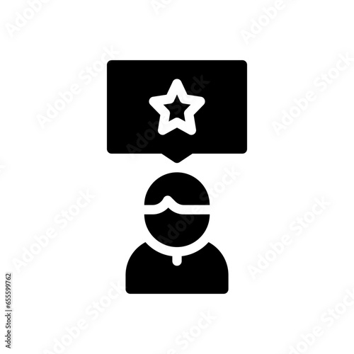 one star glyph icon