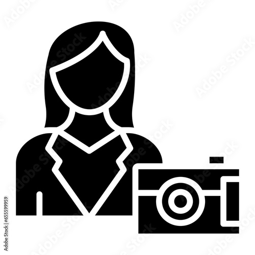 Female Vlogger Icon Style
