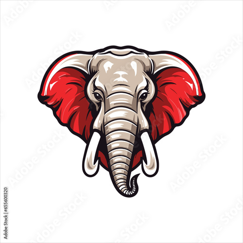Wallpaper Mural Vector elephant mascot logo template with white background Torontodigital.ca