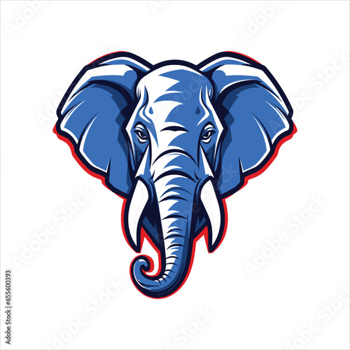 Wallpaper Mural Vector elephant mascot logo template with white background Torontodigital.ca