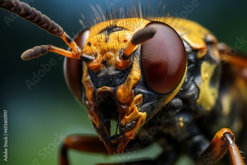 close-up image of an insect. Generative AI
