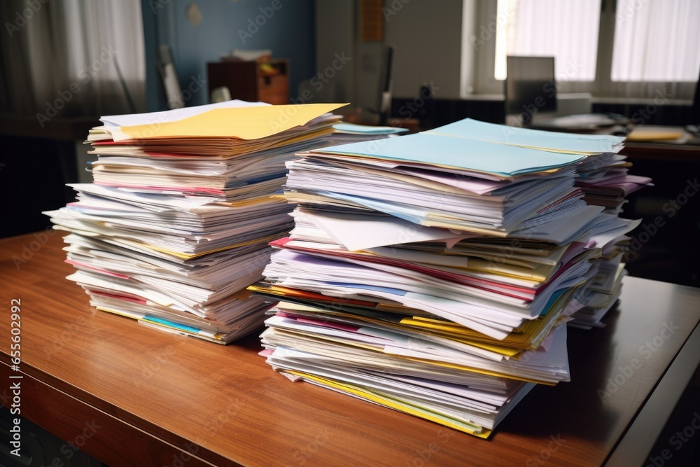 a pile of project folders on an office desk a pile of project folders on an office desk