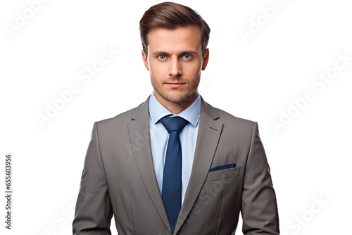 Salesperson Isolated on transparent background, Generative Ai photo