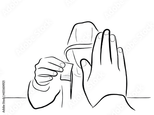 Say no to drugs vector line art