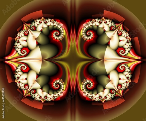 Computer generated abstract colorful fractal artwork