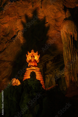Buddha In Tham Khao Luang Cave In Phetchaburi, Thailand