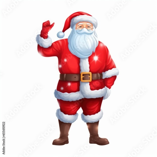 Merry Christmas poster. Santa Claus. Vector illustration.
