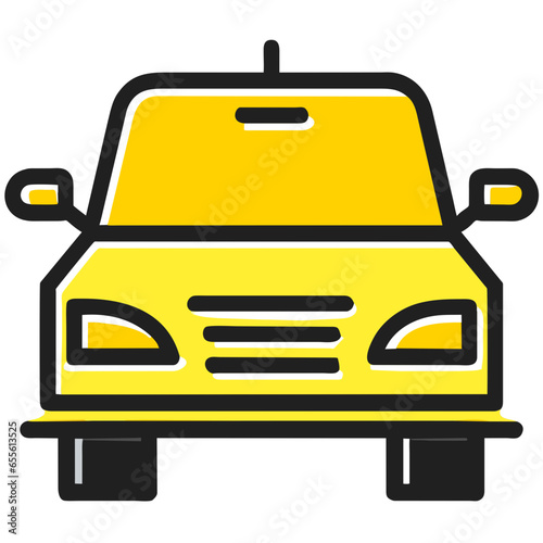 taxi sign isolated on white