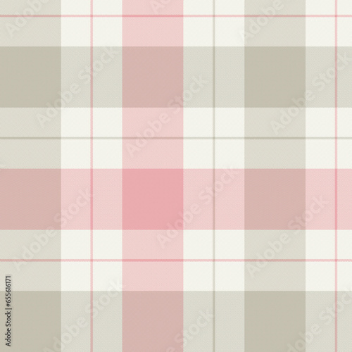 Vector checkered pattern or plaid pattern in pink and sage. Tartan, textured seamless twill for flannel shirts, duvet covers, other autumn winter textile mills. Vector Format
