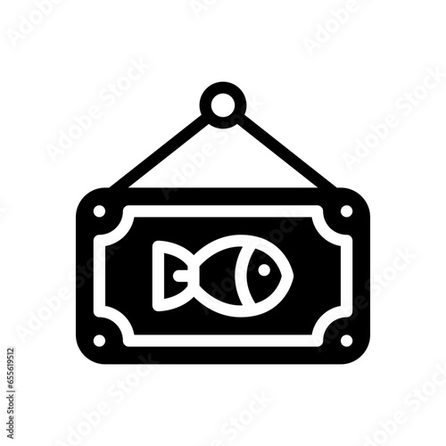 fishing glyph icon