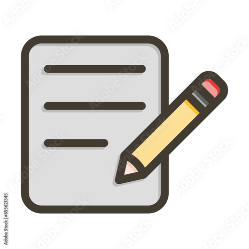 Will Vector Thick Line Filled Colors Icon Design