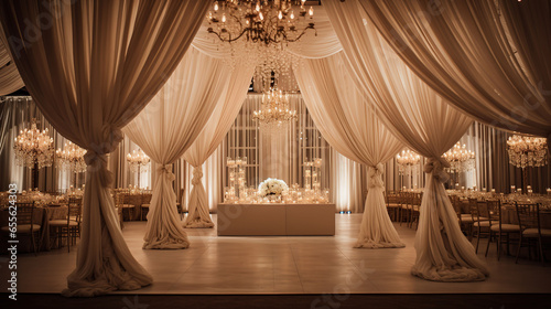 Wedding Reception with Elegant Ceremony and Romantic Candle Light