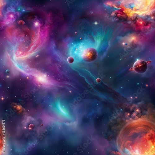 Celestial Dreams Vibrant Galaxy Exploration 4