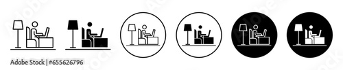 Fotografie working at home icon
