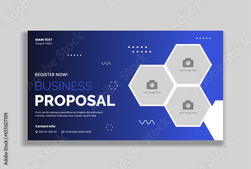 Video thumbnail design for business proposal video tutorials