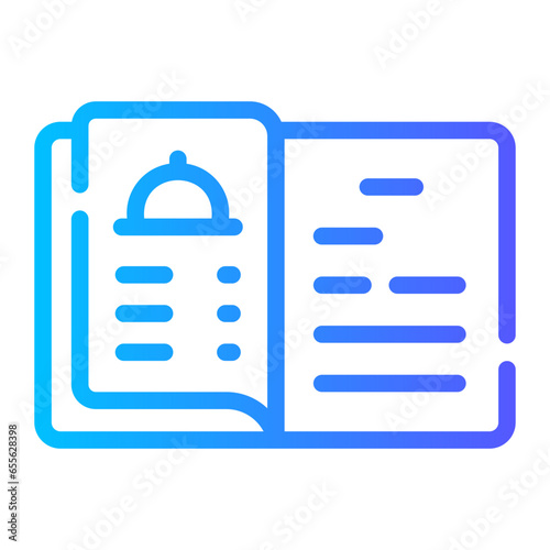 recipe Line Gradient Icon