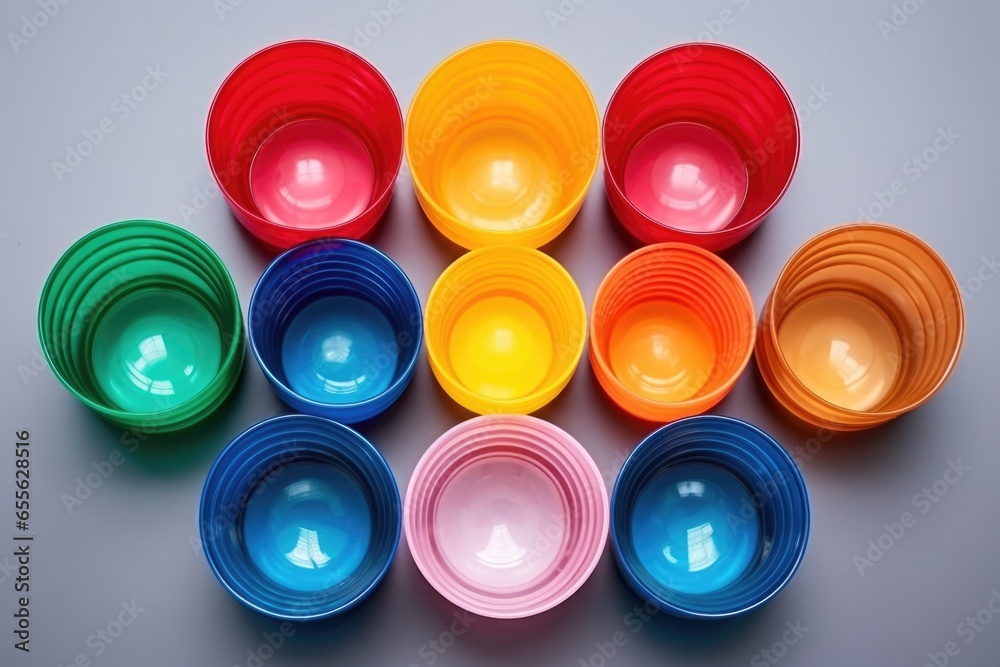 top view of colorful silicone cupping set top view of colorful silicone cupping set