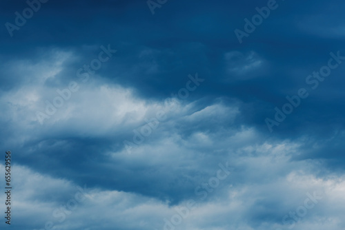 Fototapeta Naklejka Na Ścianę i Meble -  Dramatic sky, stormy clouds before the rain for weather forecast background