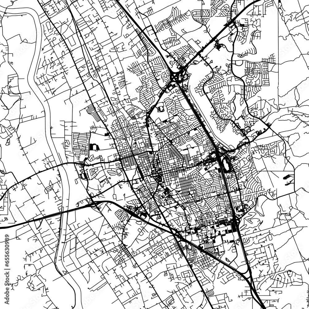 1:1 square aspect ratio vector road map of the city of Las Cruces New ...