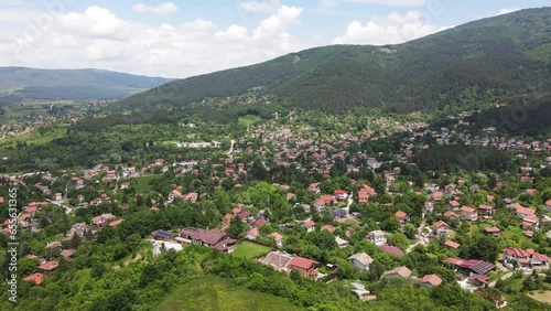 Amazing Aerial view of Vitosha Mountain near Village of Rudartsi, Pernik region, Bulgaria photo