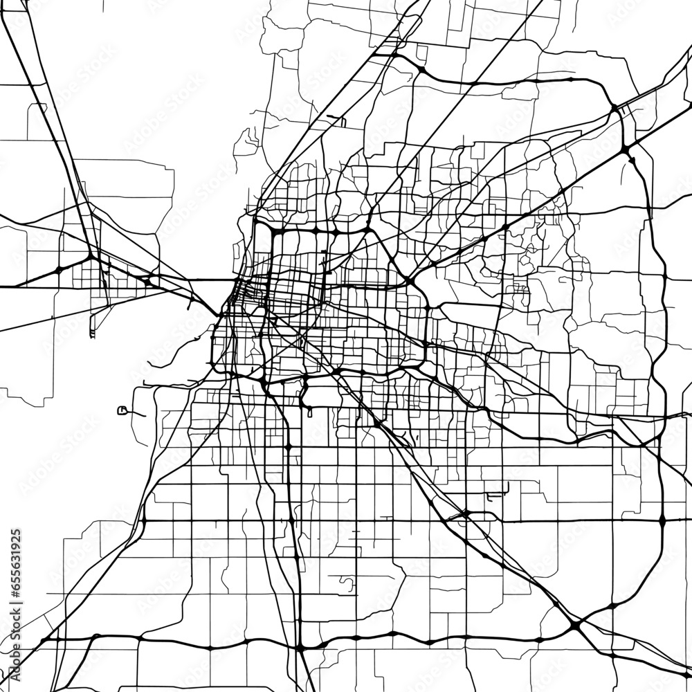 1:1 square aspect ratio vector road map of the city of  Memphis Metro Tennessee in the United States of America with black roads on a white background.