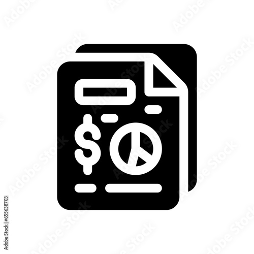 financial glyph icon