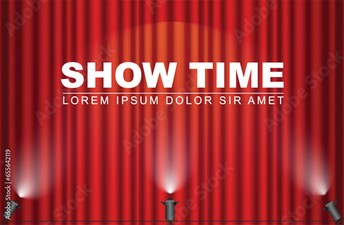 Neon sign vector for cinema, theater and show background