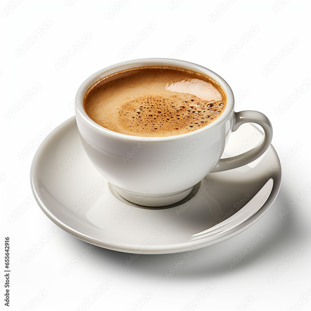 cup of coffee on white background. Made with genreative ai cup of coffee on white background. Made with genreative ai