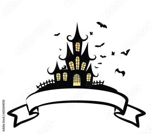 The fairy castle symbol with vignette.