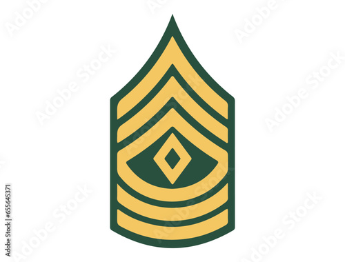 First sergeant rank vector art white background