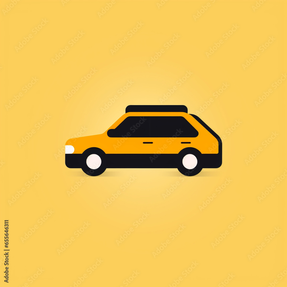 taxi car 2d icon