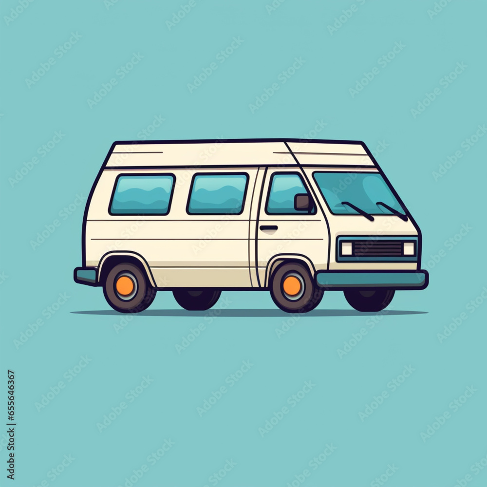 illustration of a car 2d icon