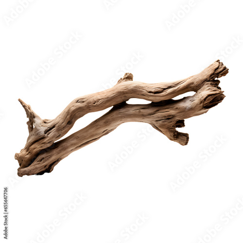 driftwood isolated on white background or transparent background © Januar