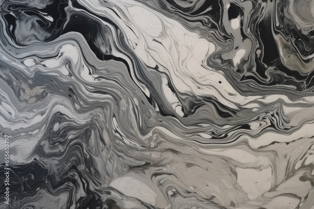 Obraz premium A black and white marble background