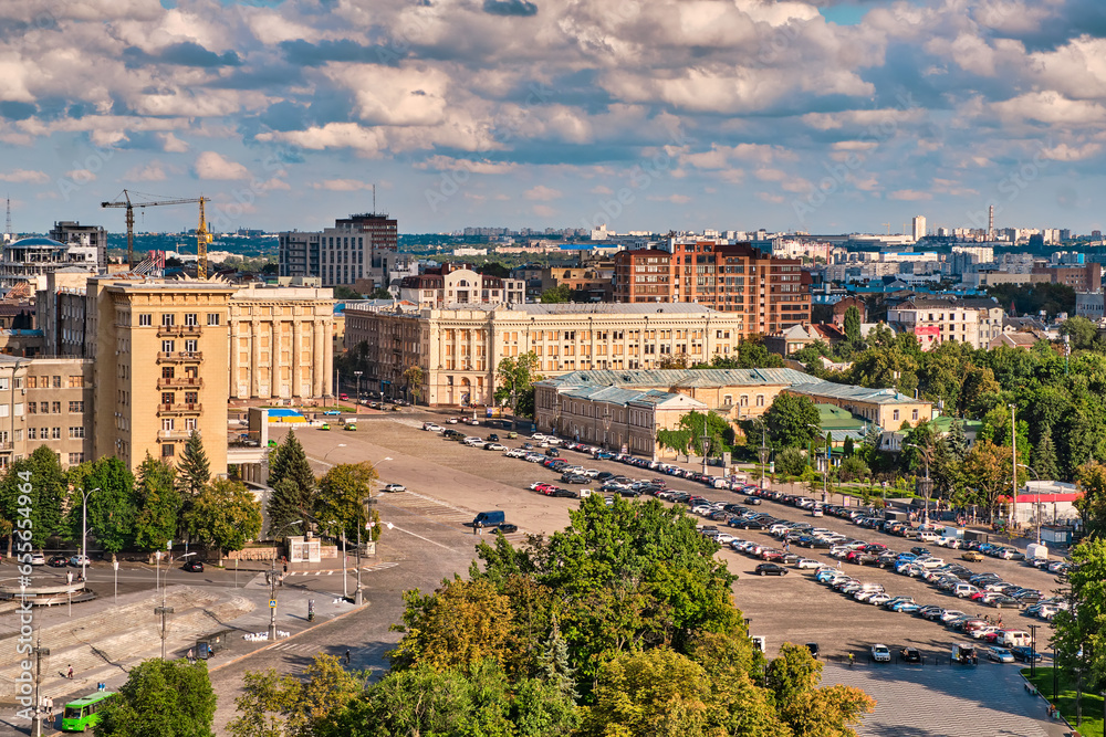 Kharkiv, Ukraine 2023. Freedom Square.
