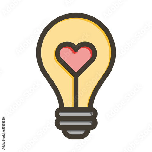 Passion Vector Thick Line Filled Colors Icon Design