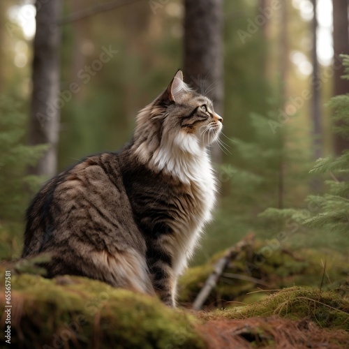 Fluffy Long-Haired Cat