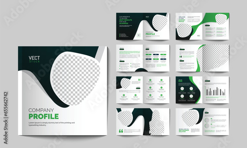 Creative square brochure design template with unique concept (ID: 655662742)