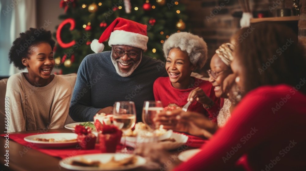 Merry Christmas and Happy New Year background with Happy Family Merry Christmas and Happy New Year background with Happy Family