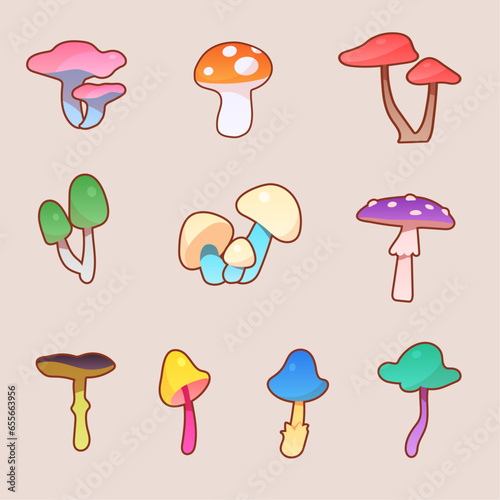 Mushroom illustration collection