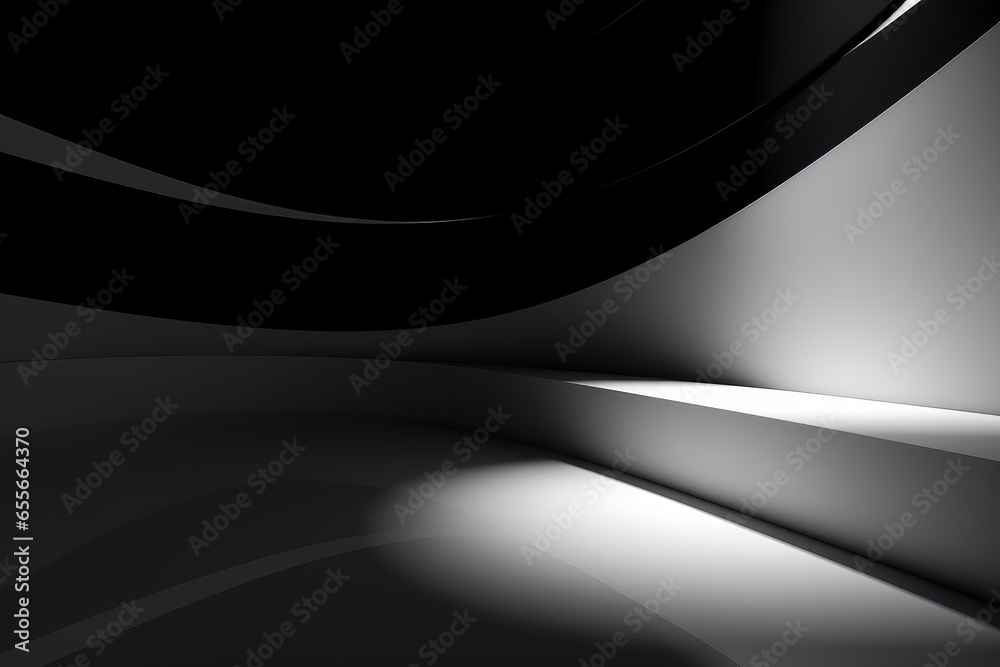 A curved wall in black and white A curved wall in black and white