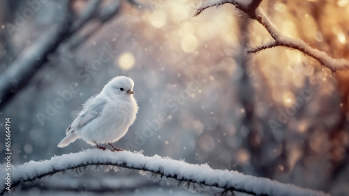 Uccellino bianco e la magia del Natale © Benedetto Riba