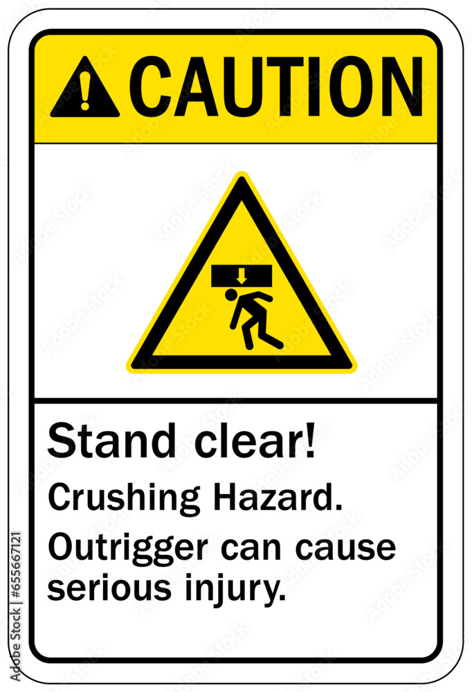 Crush and cut hazard warning sign and labels Moving parts can crush and cut. Follow lockout procedure before servicing. Do not operate with guard removed. Crush and cut hazard warning sign and labels Moving parts can crush and cut. Follow lockout procedure before servicing. Do not operate with guard removed.
