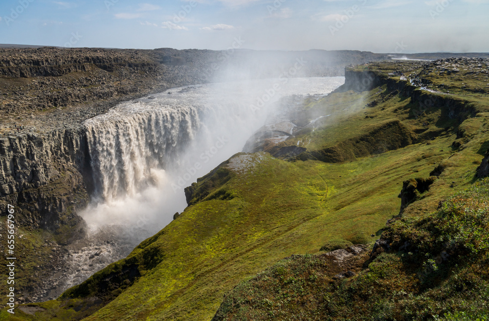 Hafragilsfoss Waterfall at Vatnajokull National Park Hafragilsfoss Waterfall at Vatnajokull National Park