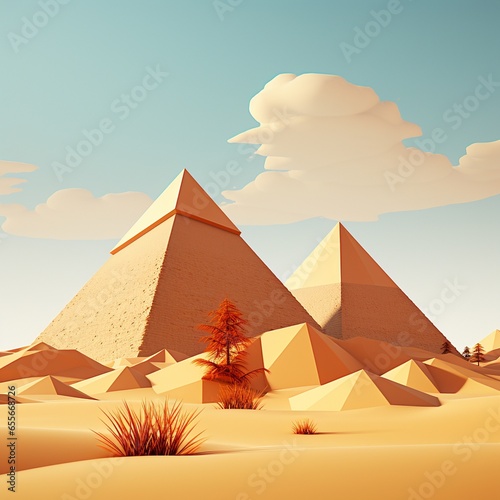 3d rendering of a pyramid 