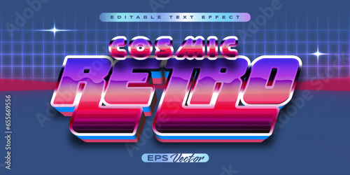 Cosmic retro Y2K editable text effect