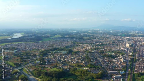 Wallpaper Mural 牛久沼付近の牛久市街と筑波山、国道6号、常磐線（茨城県） Torontodigital.ca