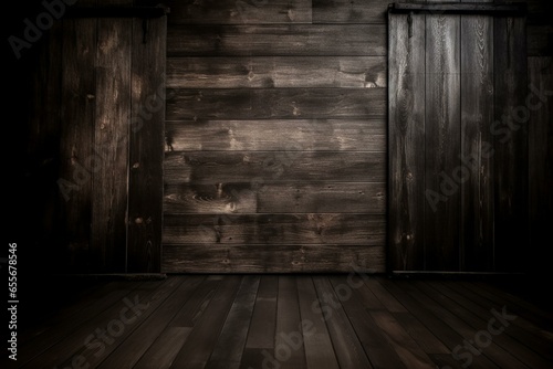 Dark wooden backdrop. Generative AI