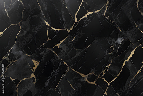 Black marble patterned texture background photo
