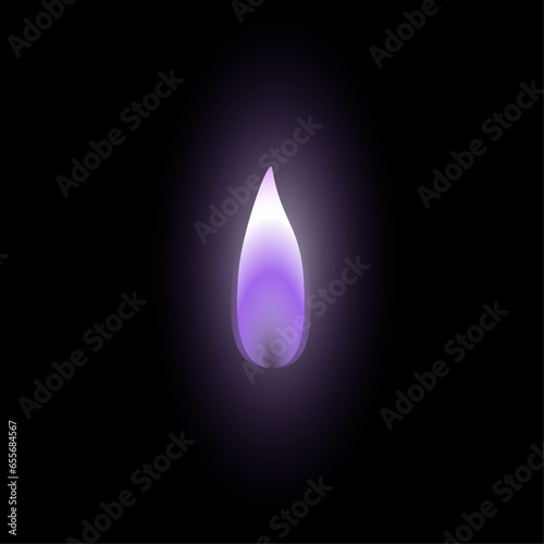 紫/ろうそくの火だけのイラスト（単体） photo